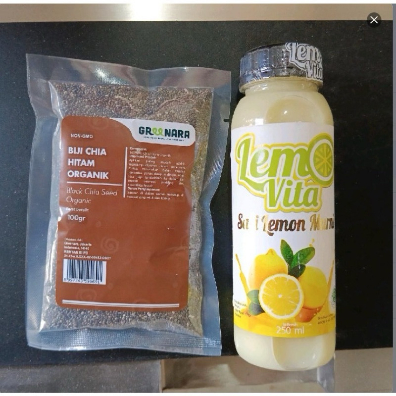 

SDF Paket Lemovita 250ml+Chia seed 100gr Paket Diet Ampuh Bpom