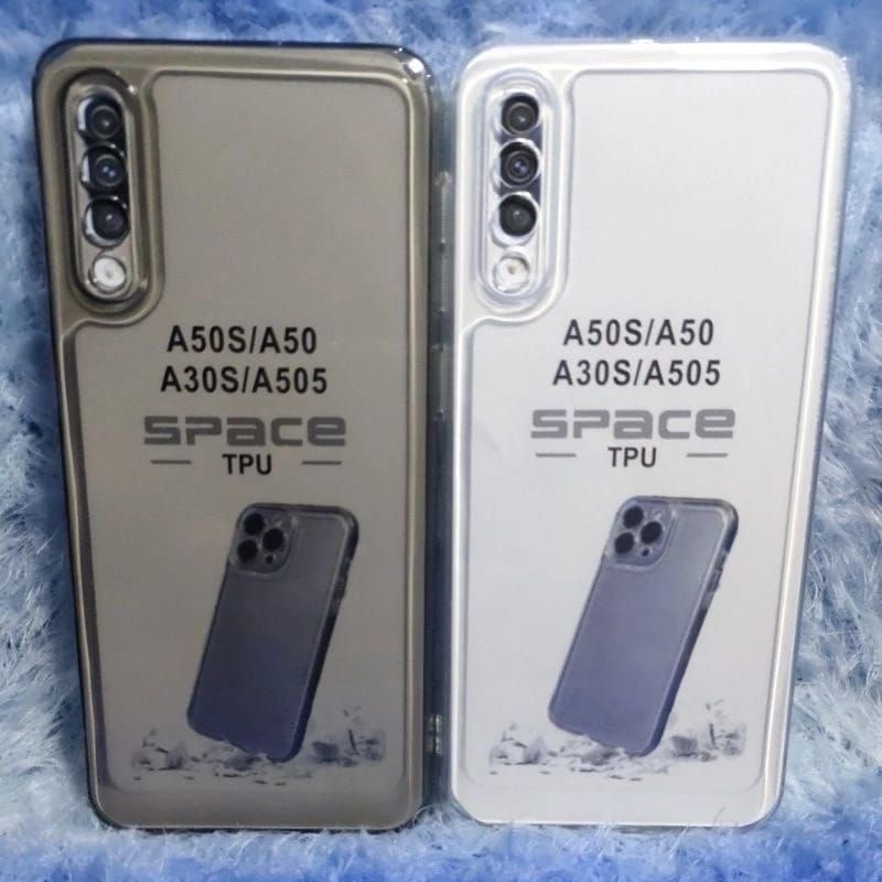 SPACE CLEAR BLACK SAMSUNG A50/A50s/A30s CASE PELINDUNG KAMERA