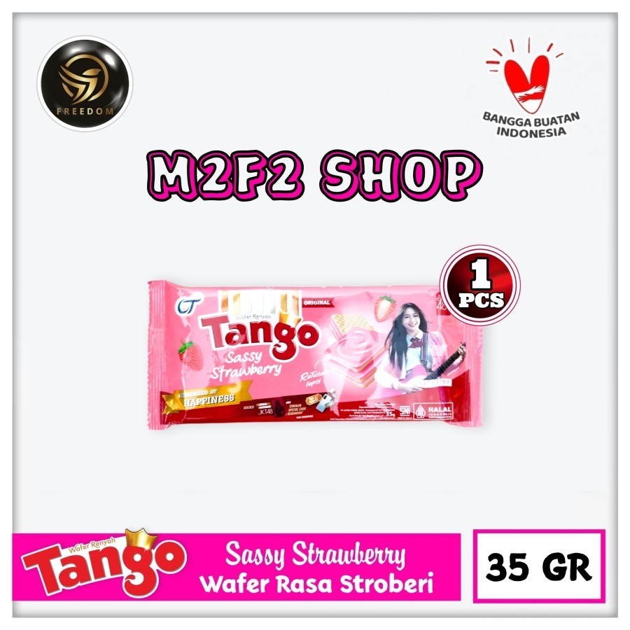 

Tango Wafer Sassy Strawberry BITE SIZE | Krim Stroberi Susu - 35 gr (Kemasan Satuan)