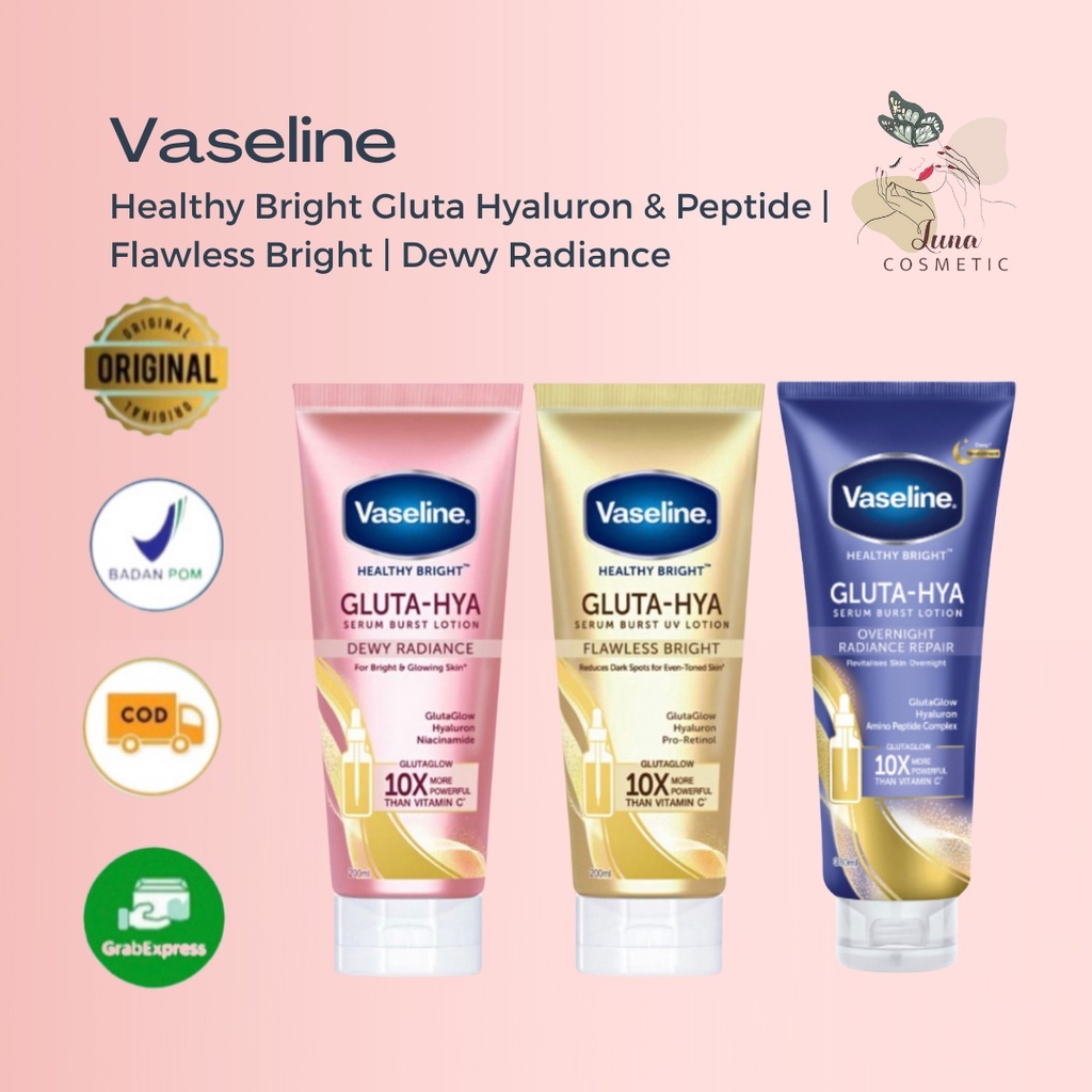 Vaseline Healthy Bright​ Gluta Hyaluron Niacinamide Serum Lotion Dewy Radiance / Gluta Hyaluron Niac