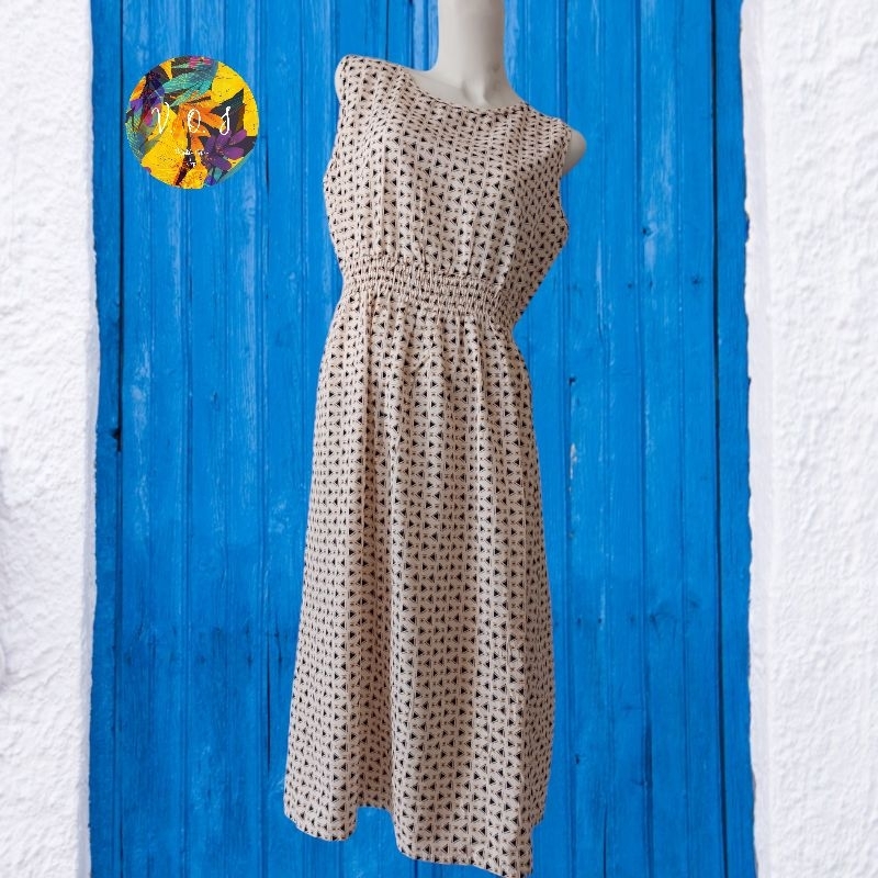 Midi daster wanita tanpa lengan