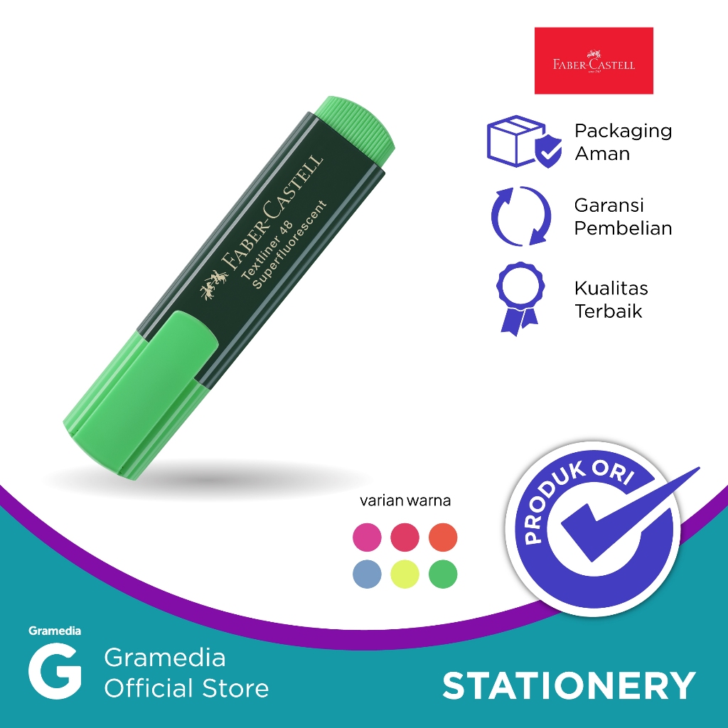 

Faber Castell Textliner - Stabilo Warna Hijau / Green