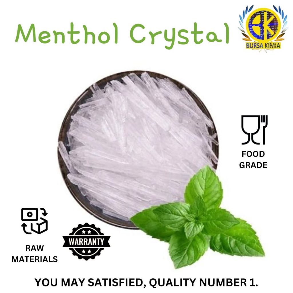 Ready Menthol Crystal 1 KG - Mentol Kristal 1KG Food Grade Campuran Produk Makanan Maupun Kosmetik