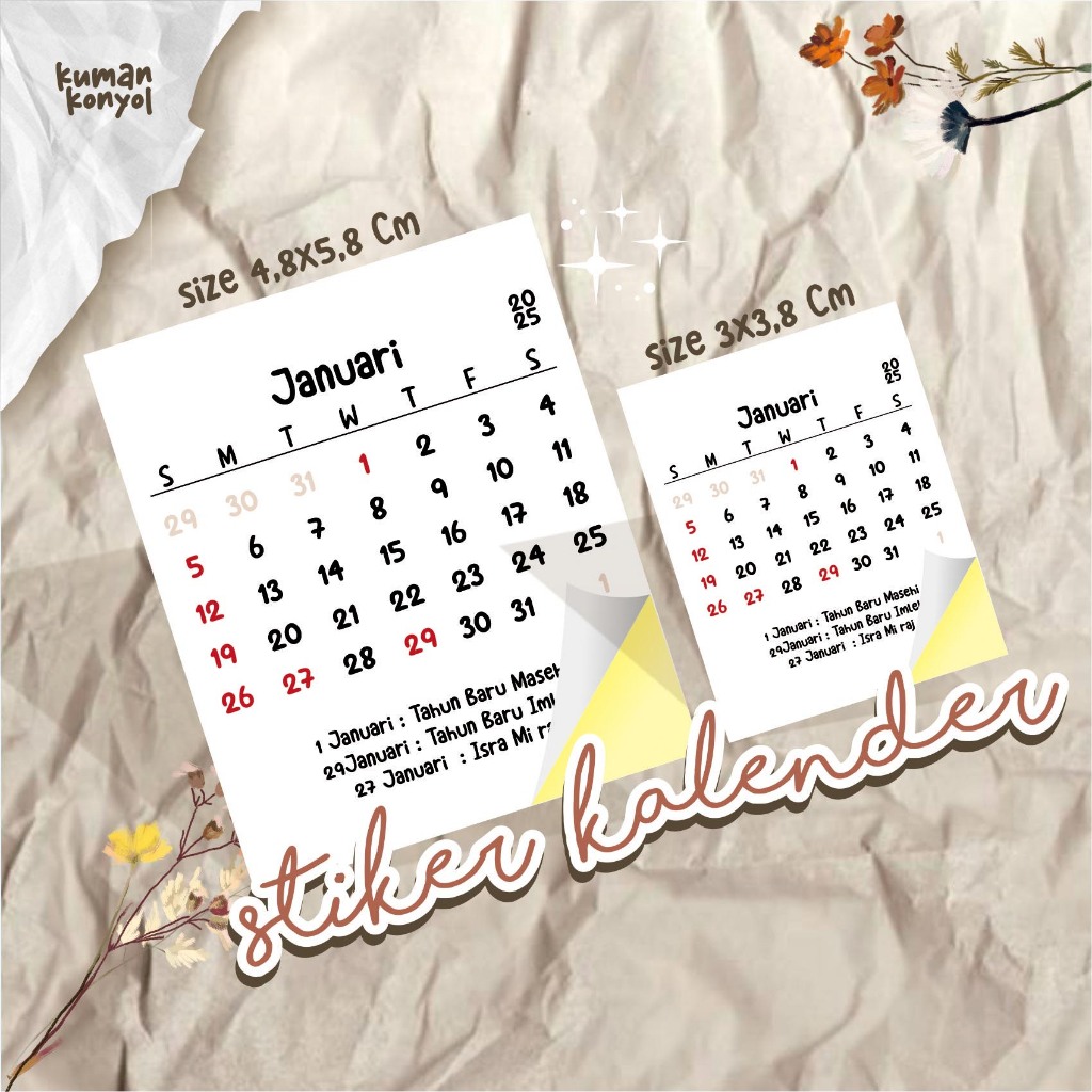 

2025 MINI CALENDAR BULLET JOURNAL ◼ KALENDER JURNAL AESTHETIC ◼ STIKER KALENDER ◼ KALENDER MINI ◼ KALENDER SKRAPBOOK
