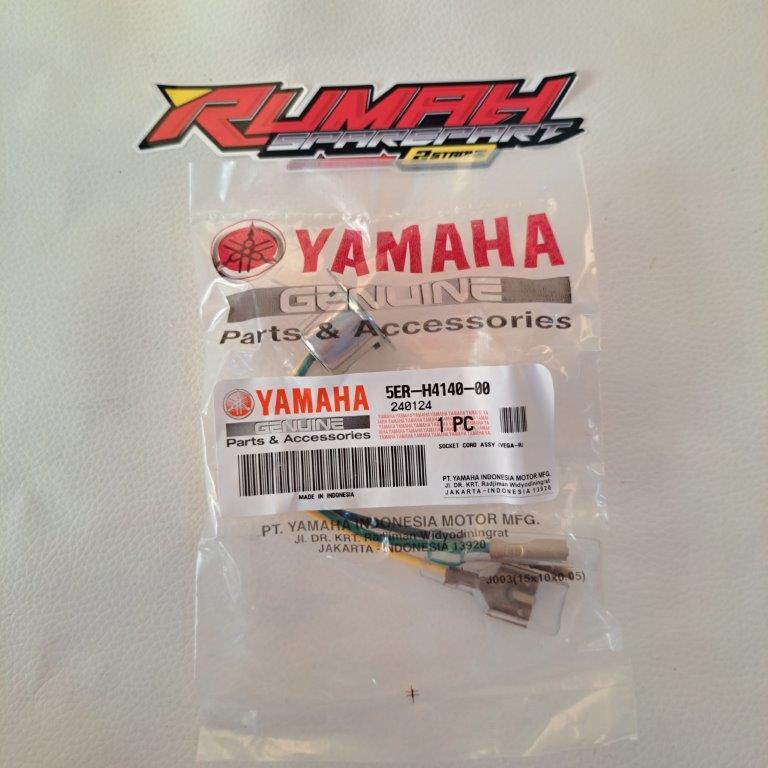 FITING SOKET FITTING SOCKET LAMPU DEPAN MIO SPORTY SMILE J JUPITER VEGA ORIGINAL YAMAJA