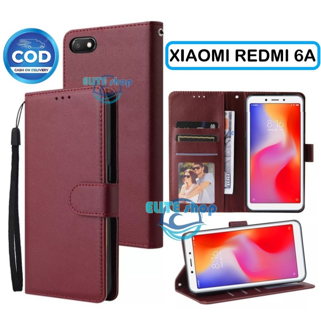 Flip Case XIAOMI REDMI 6A Case Wallet Kulit Casing Dompet Case Wallet Leather Flip Case XIAOMI REDMI