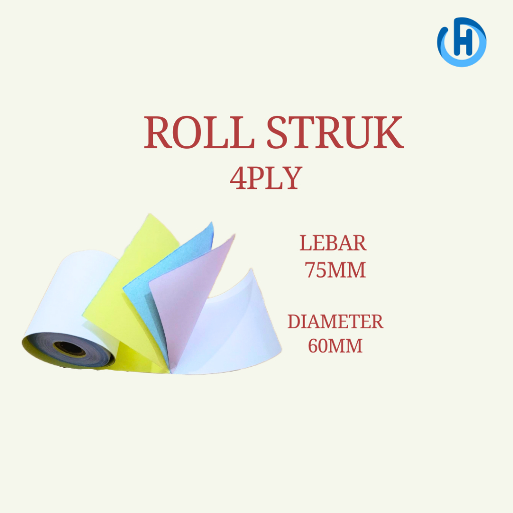 

Roll Stuk Kasir uk. 75 x 60mm, 4ply