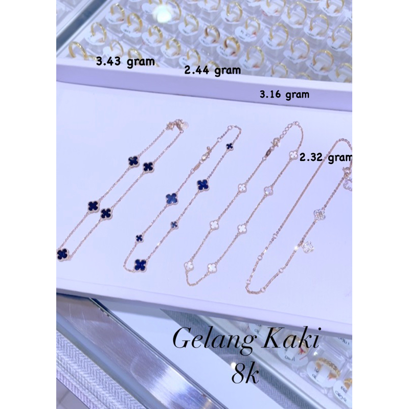 Gelang Kaki Emas Terbaru kadar 8k