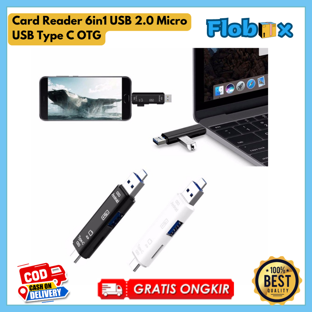 Card Reader USB 2.0 Micro Type C OTG MicroSD Card USB - D-188
