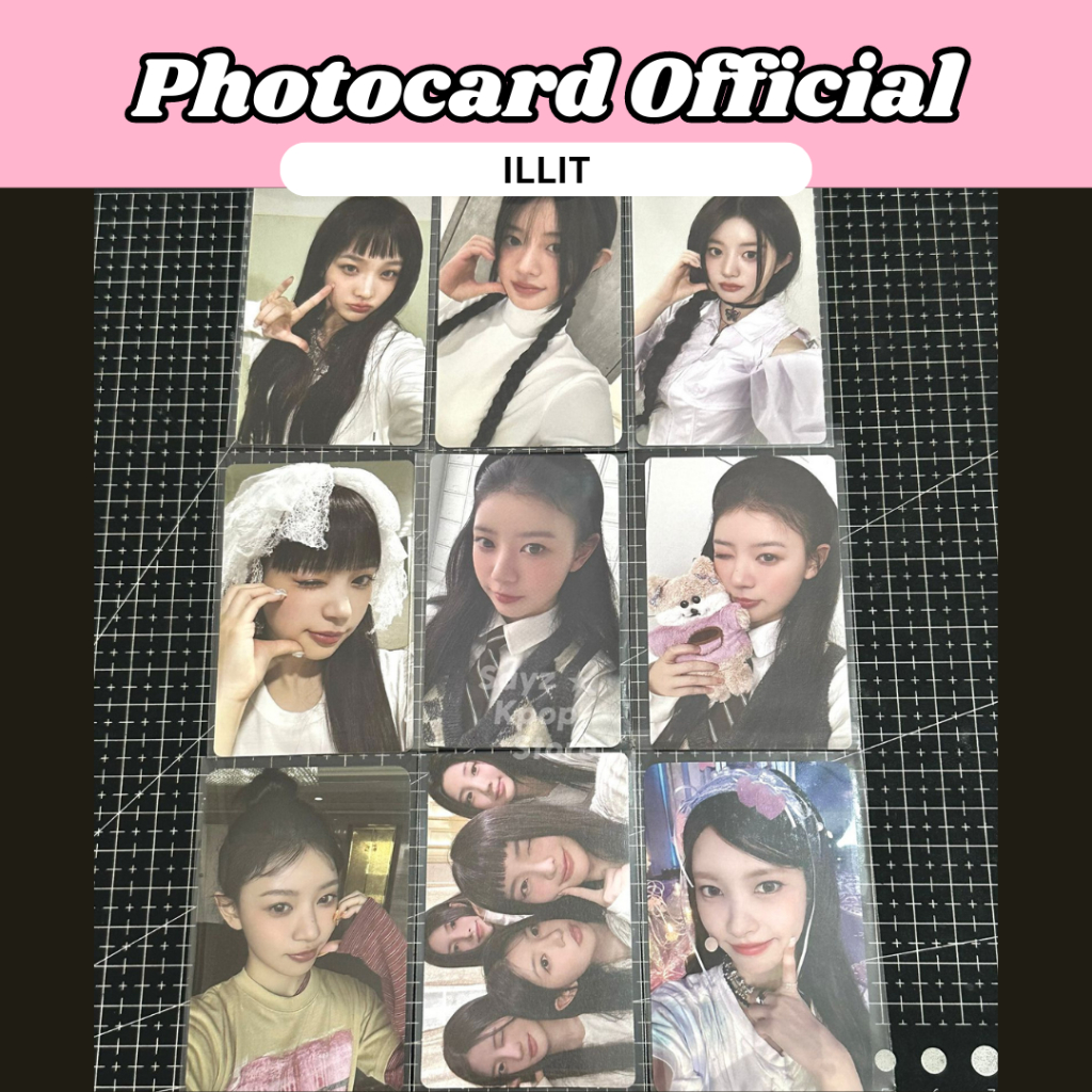 Photocard Official ILLIT - pc official pob moka minju yunah wonhee iroha - album illit