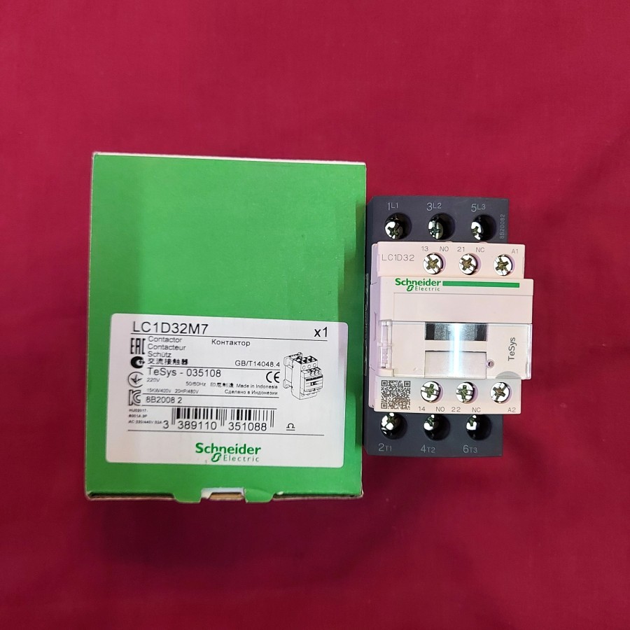 LC1D32M7 Kontaktor Contactor 50A 15kW 3P 220V ORIGINAL Schneider