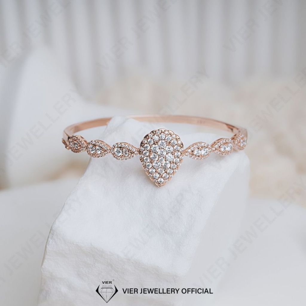 Vier Edition Bangle 13451 Gelang Wanita Crystal Zirconia Replika Berlian by Vier Jewellery