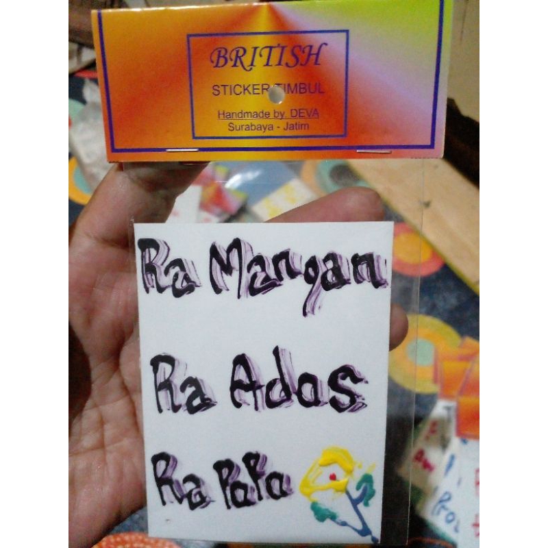 

British Sticker Timbul : Ra Mangan, Ra Ados, Ra Popo