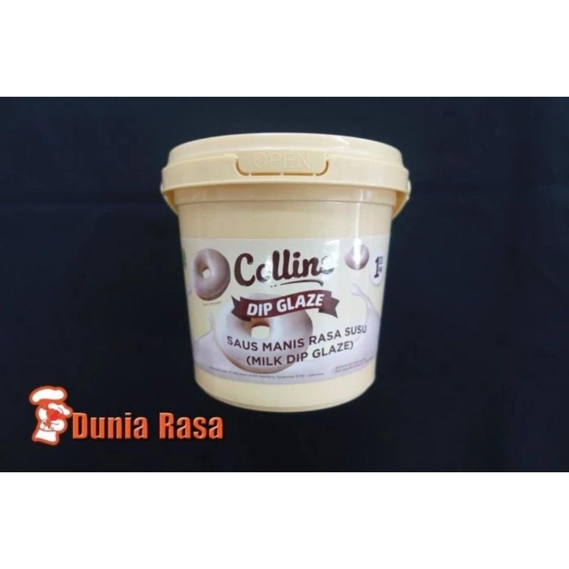 

COLLINS DIP GLAZE rasa Susu 1kg (FREE MRJELLY ekonomis 1pcs)