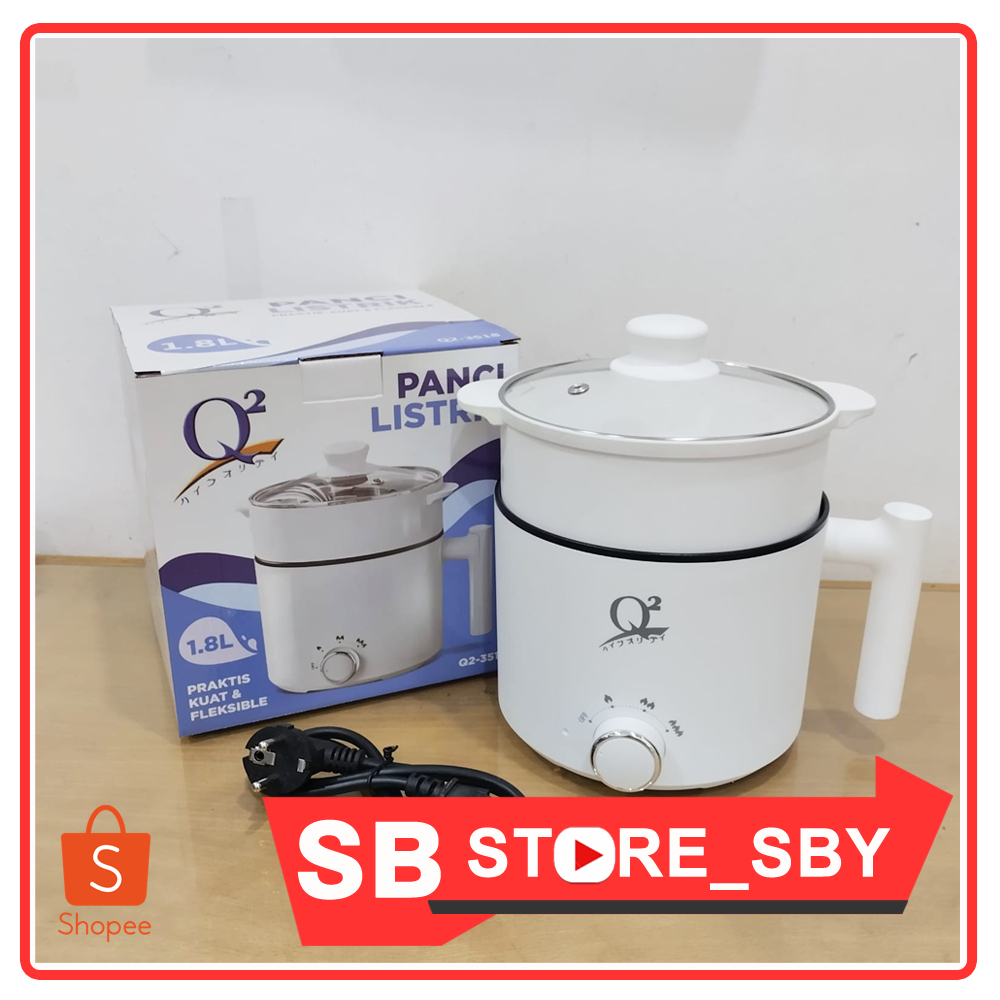 Wajan Listrik Panci Listrik Goreng Rebus Kukus 3in1 Q2 3518