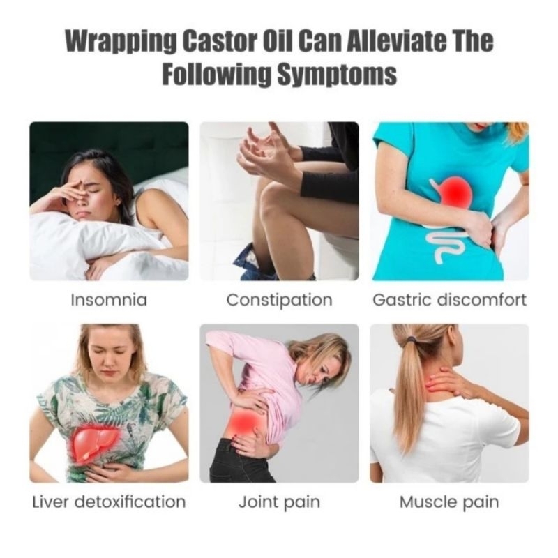 Kompres Minyak Jarak Castor Oil Pack Waist Support Reuseable