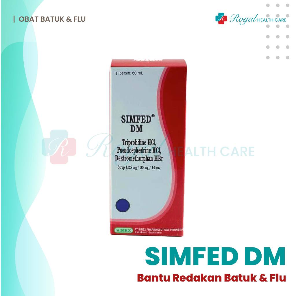SIMFED DM SIRUP 60 ML, Meringankan pilek, batuk gatal dan kering