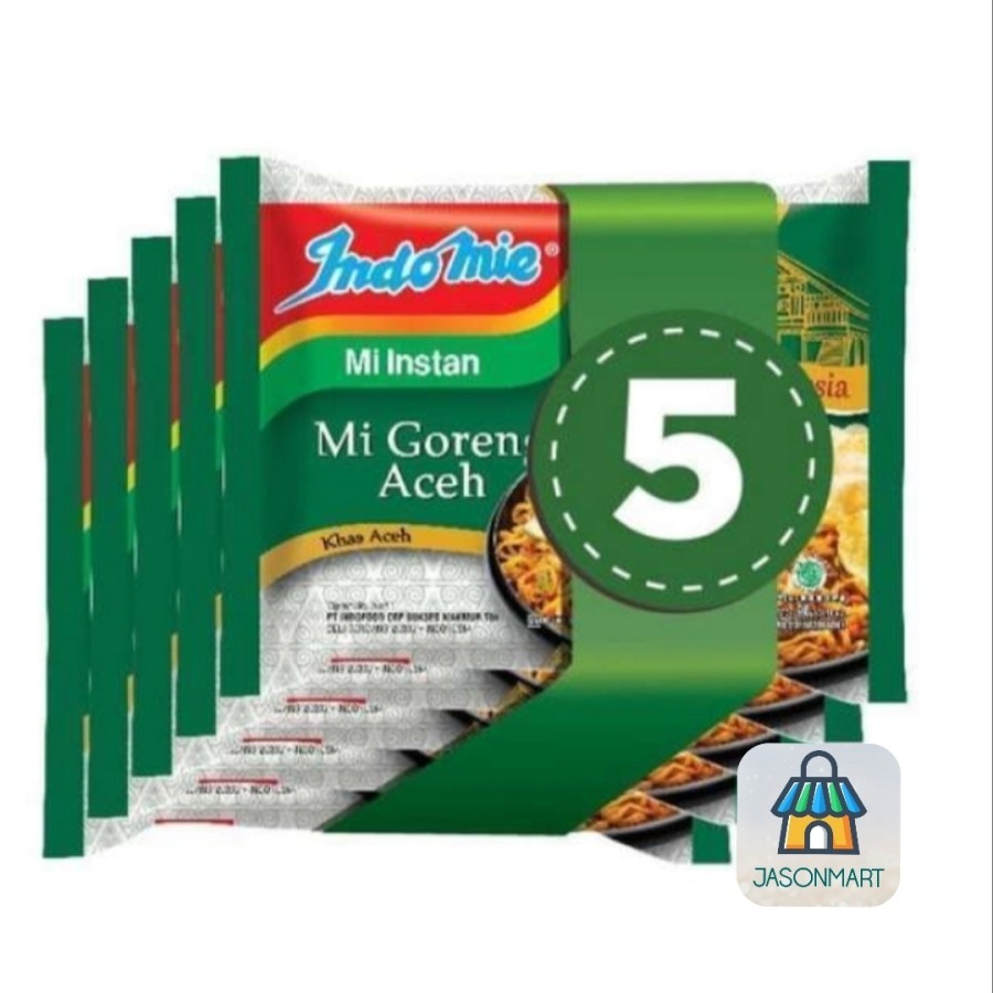 

5pcs -Mi Instan Indomie Goreng Rasa Aceh 90gr