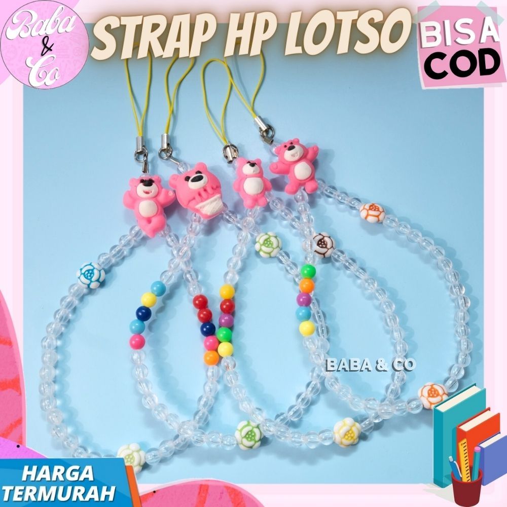 STRAP HP LOTSO GANTUNGAN GELANG HP LOTSO STRAP PREMIUM LOTSO LUCU UNIK MURAH GELANG TANGAN HANDPHONE