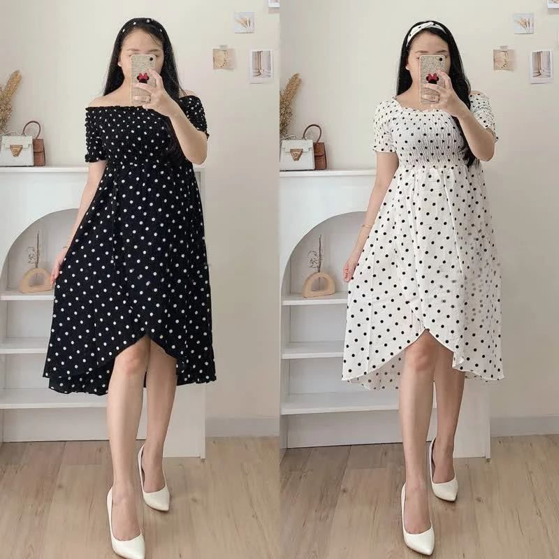 DRESS VINE COD S-XXXXL/ DRESS SABRINA REMPEL SUSUN/DRESS ANAKMUDA/DRESS LENGAN BALON PENDEK/BIG SIZE