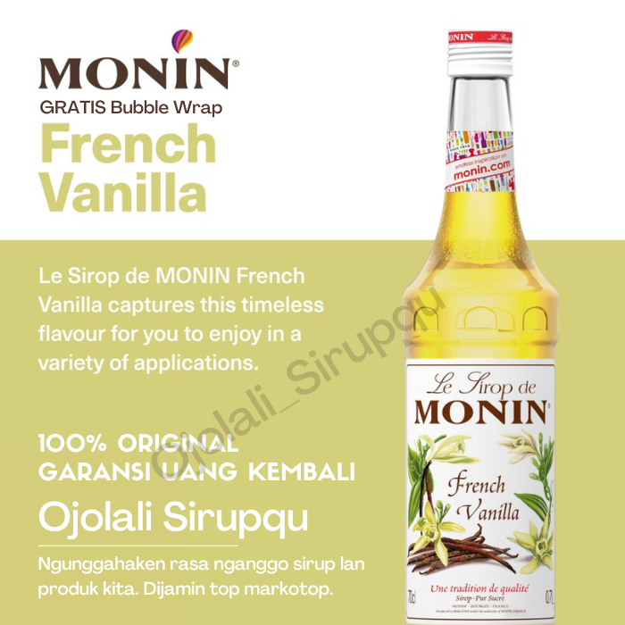 

MONIN French Vanilla Syrup 700 mL 70 cL