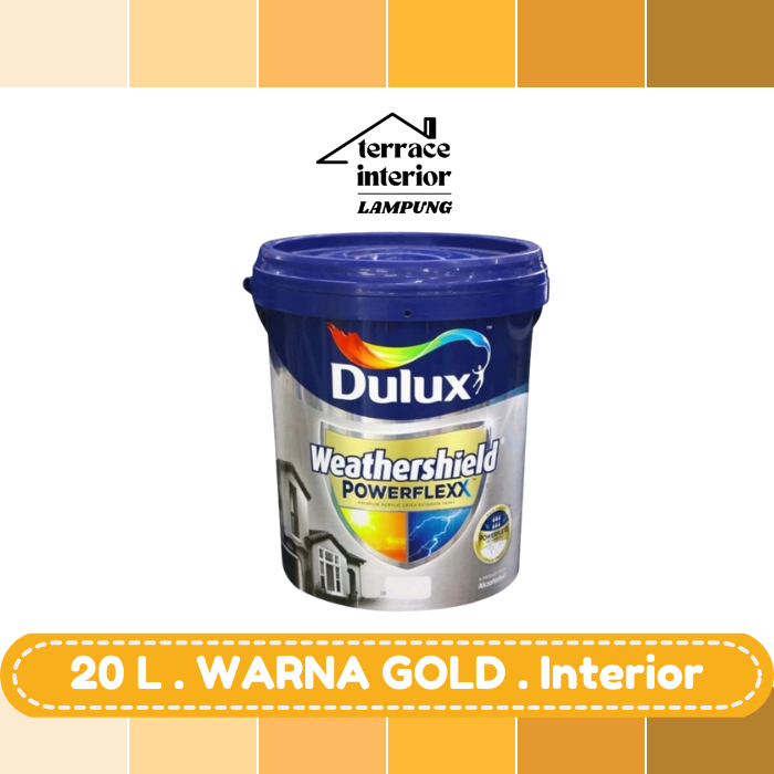 Cat Tembok Dulux Weathershield Powerflex Exterior 20 L Gold Gloss