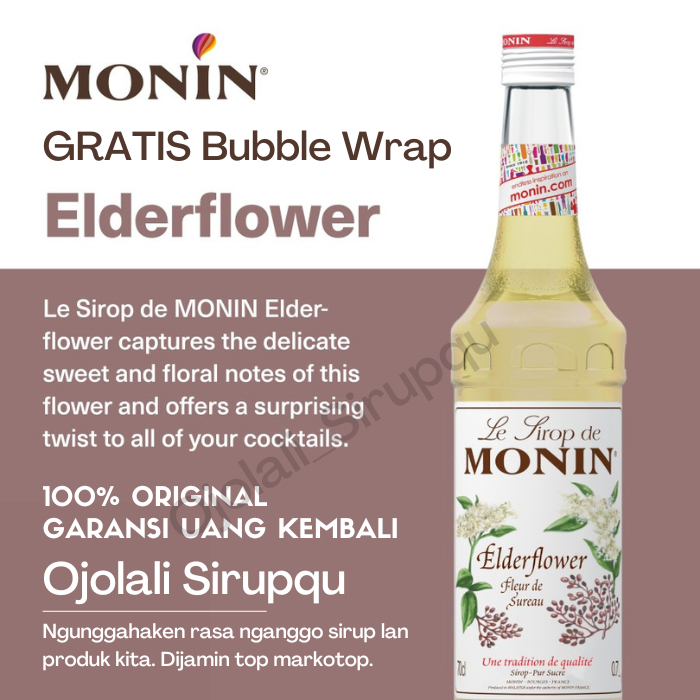 

MONIN Elder Flower Syrup 70 CL 700 mL