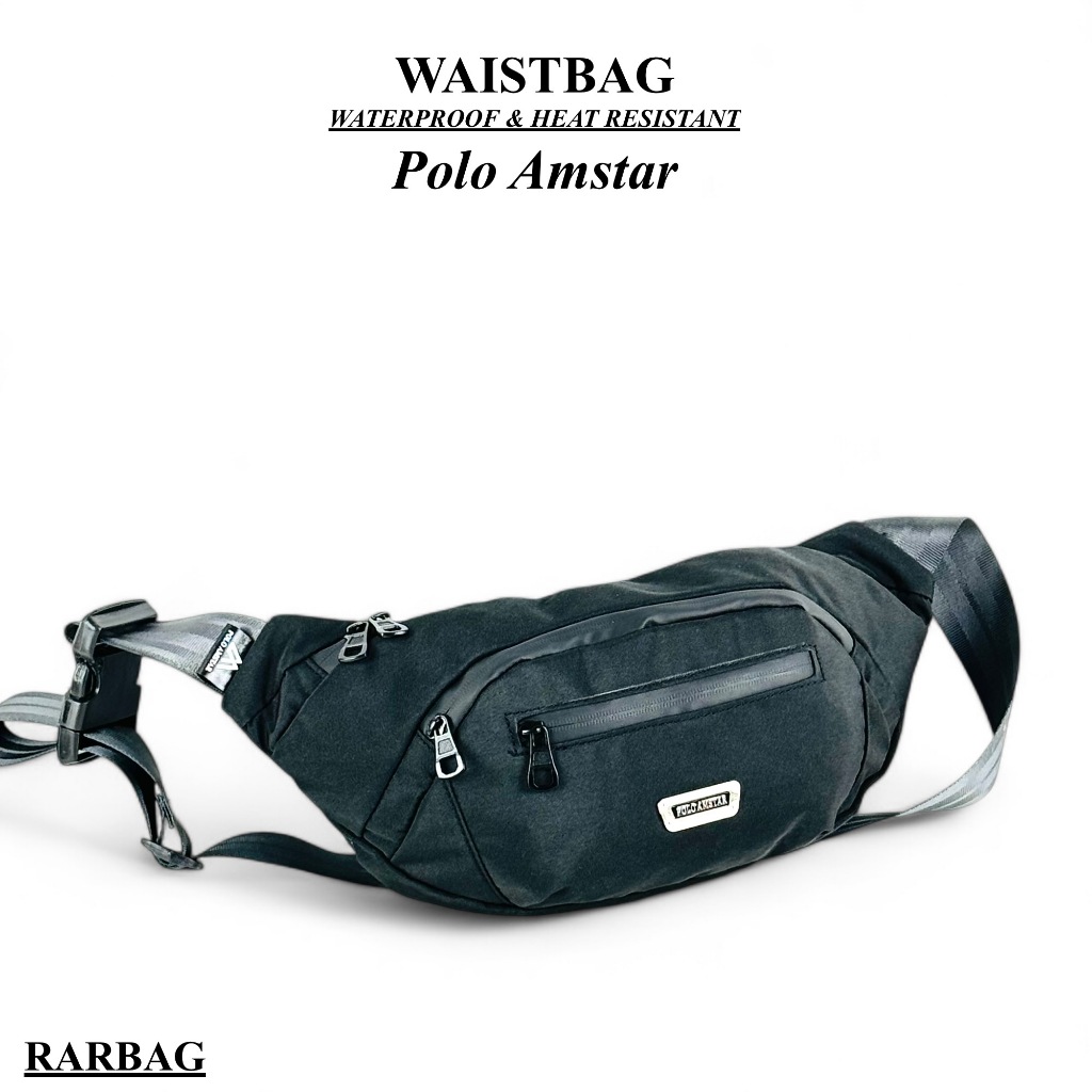 Tas Pria Waistbag Anti Bara & Anti Air Polo Amstar Tas Selempang multifungsi