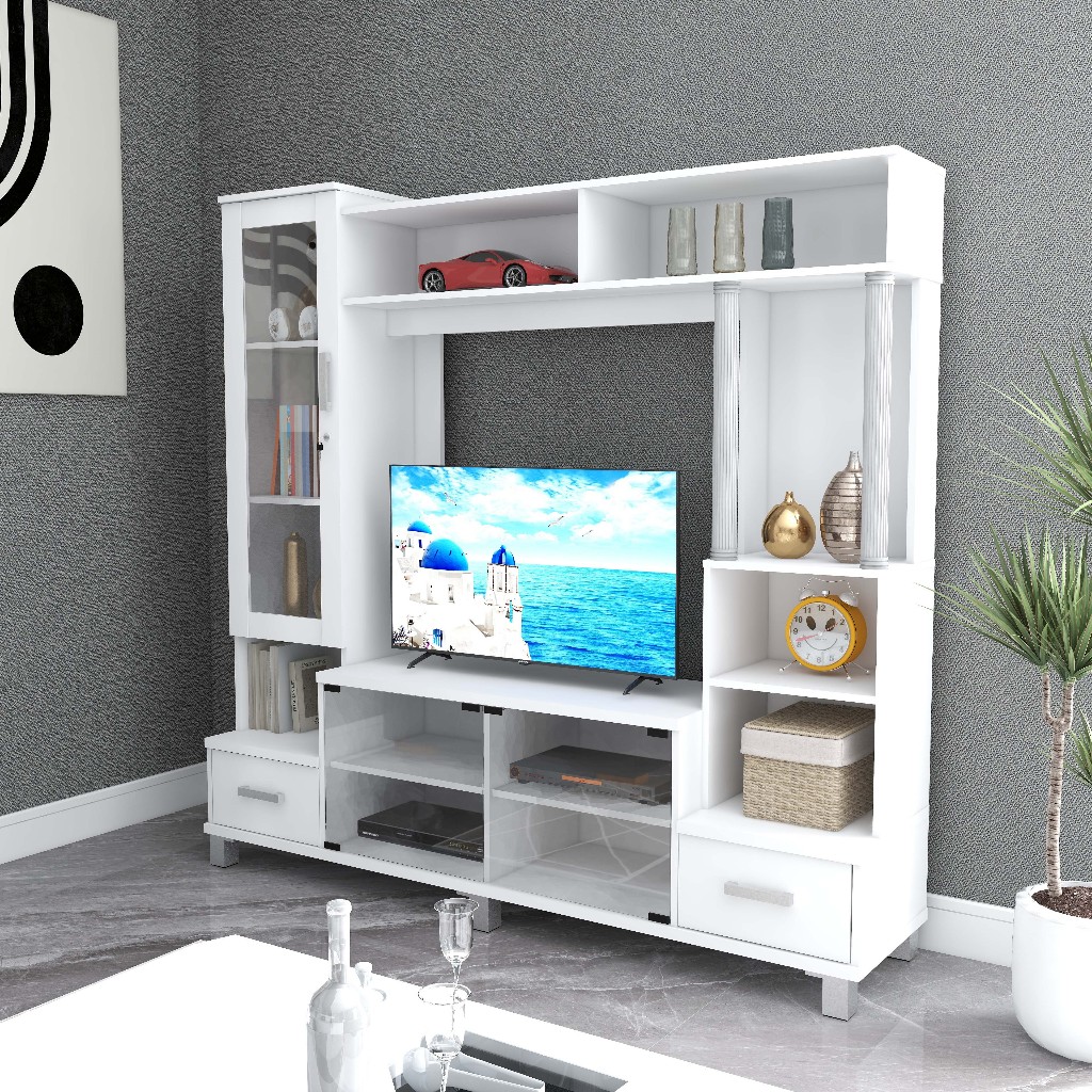 SUPER Meja TV / Wall Unit Putih | WU 895