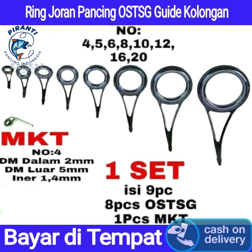 Ring Joran Pancing OSTSG Guide Kolongan / 1 Set Mamarit Joran Komplit Free Ring Ujung