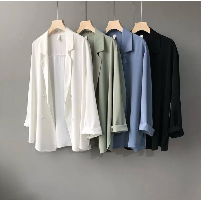 blazer wanita lengan panjang setelan jas blazer korea women outer