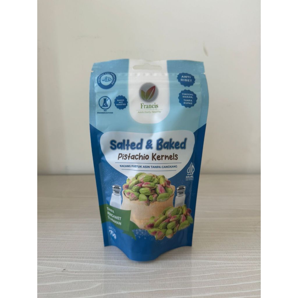 

Salted & Baked Pistachio Kernels Francis Organic 75 G