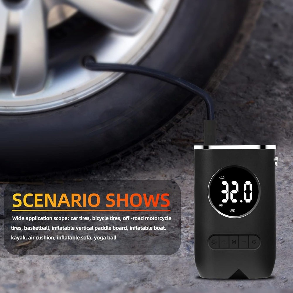 Pompa Ban Mobil Sepeda Elektrik Pompa Angin CZK3668 Portable USB TYPE C