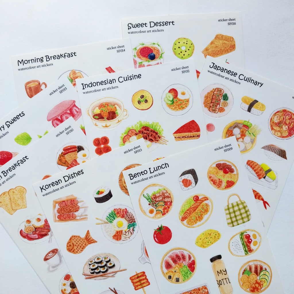 

BLOOMY SUNDAY STUDIO Food Sticker Sheet / Stiker Kiss Cut