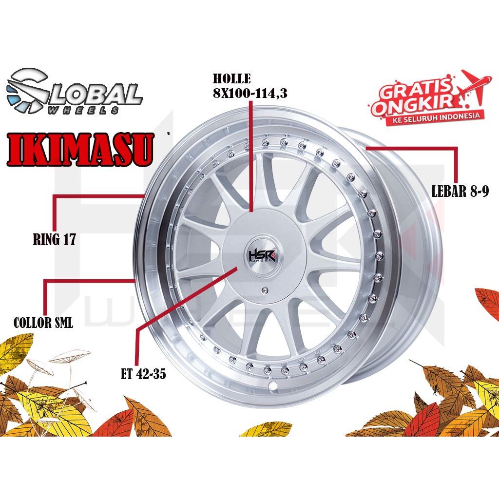 Velg Mobil HSR Ikimasu Ring 17 Celong Buat Mobil Avanza Kijang Yaris Mobilio Vios Raize