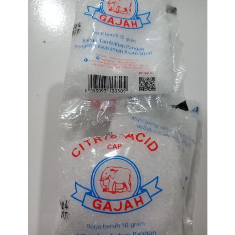 

Sitrun | Citrun cap Gajah 50 gram | Citrid Acid