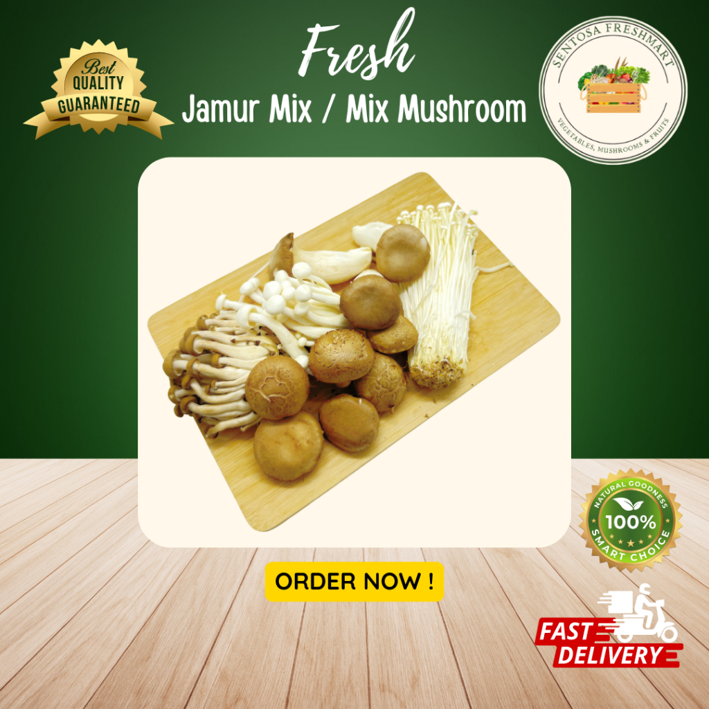 

[SENTOSA FRESHMART] JAMUR MIX / MIX MUSHROOM per PACK @400gr