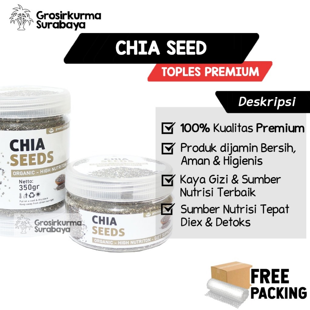 

Chia Seed PREMIUM Organic Sehat Diet Detox Natural Organic