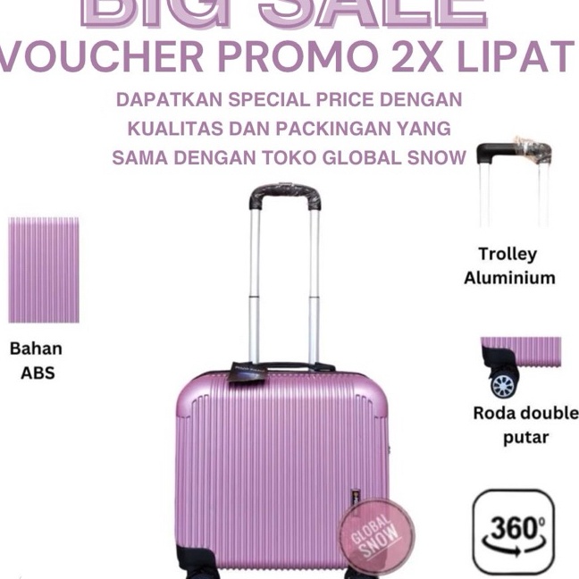 Premium Koper 17inch Polo Fans  Global Snow  Koper 17 inch Travel  Koper Pramugari  Koper 17inchi  K