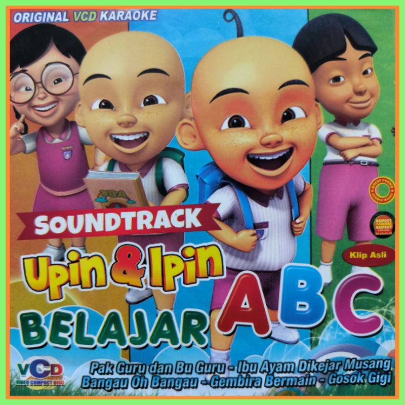 Kaset VCD Musik 18 Lagu Anak Anak Versi Upin & Ipin Pilihan Belajar ABC