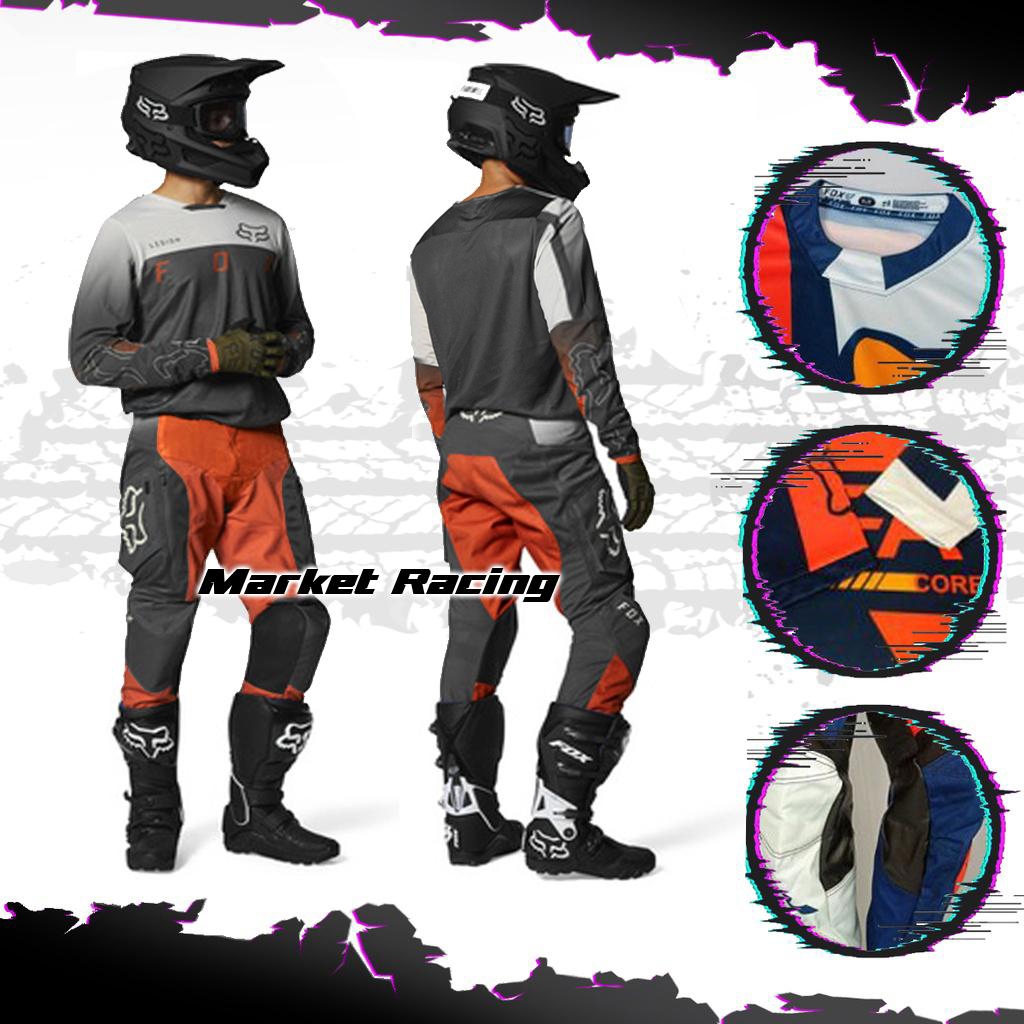 Jersey jerset Baju celana motor trail cross motorcross motocross trabas adventure NAVY BIRU GOLD bik