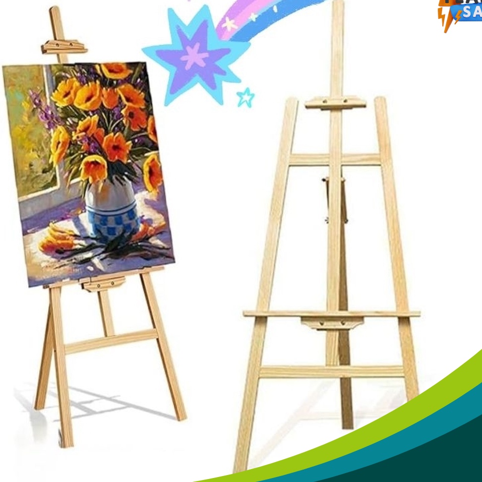 

ORIGINAL Easel Wooden Frame Lukis Foto Wedding Stand Kayu