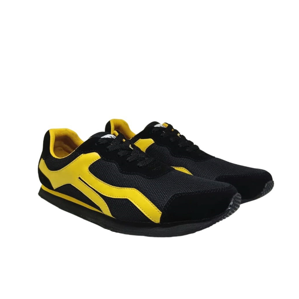 Maximilan Big Size | Sepatu Pria Thunder Yellow Black Ukuran Jumbo Sneaker Kasual Sporty Branded