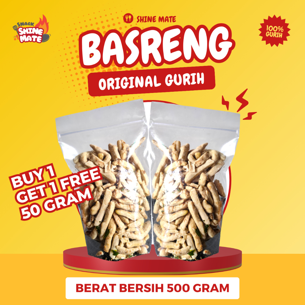 

[500 Gram] Basreng Stik Original Daun Jeruk Viral Shine Mate Food Snack Food Makanan Cemilan