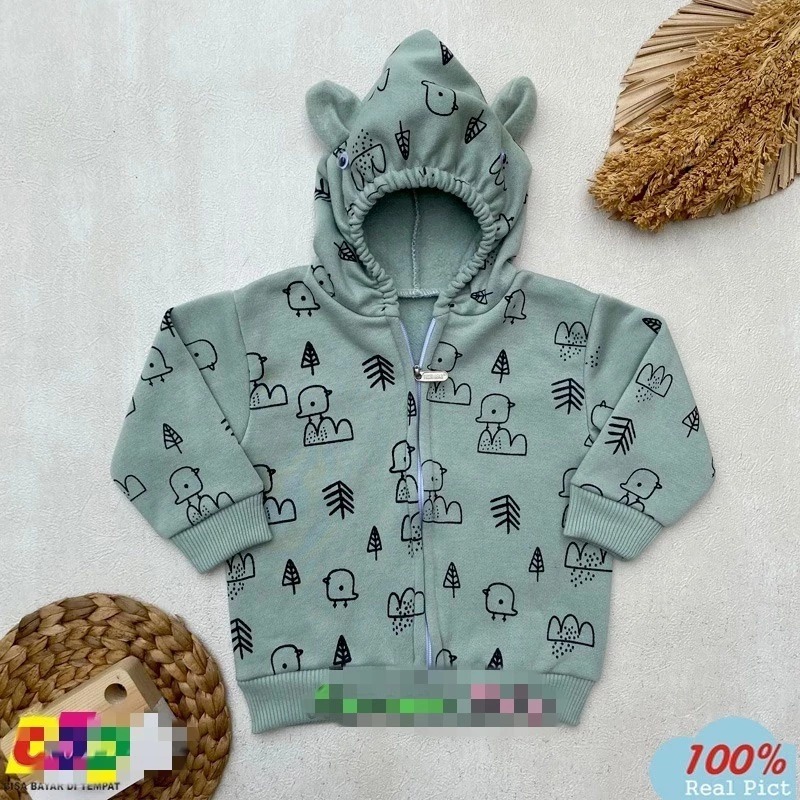 Baju Jaket Bayi Laki Laki Perempuan Motif Lucu