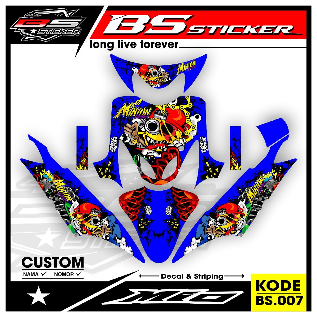 Decal Striping YAMAHA MIO SMILE - SEMI DECAL Variasi List YAMAHA MIO SMILE .BS.007