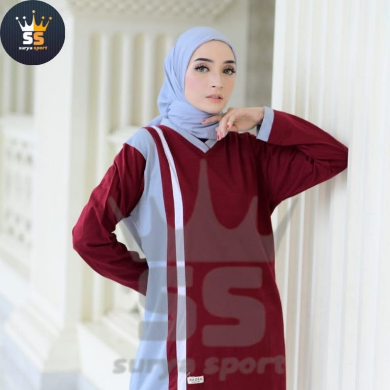 baju olahraga wanita muslimah/baju atasan olahraga muslimah/kaos olahraga muslimah