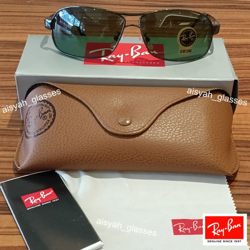 KACAMATA Ray-ban Rb3343 BLACK LENSA GREEN LIMITED EDITION ITALIA