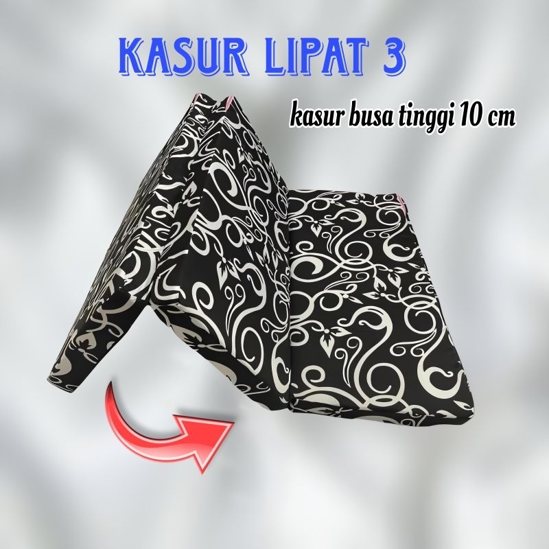 KASUR LIPAT 3 ANTI KEMPES Tebal 10 CM COD cocok anak pondok kost Furniture Matras Busa