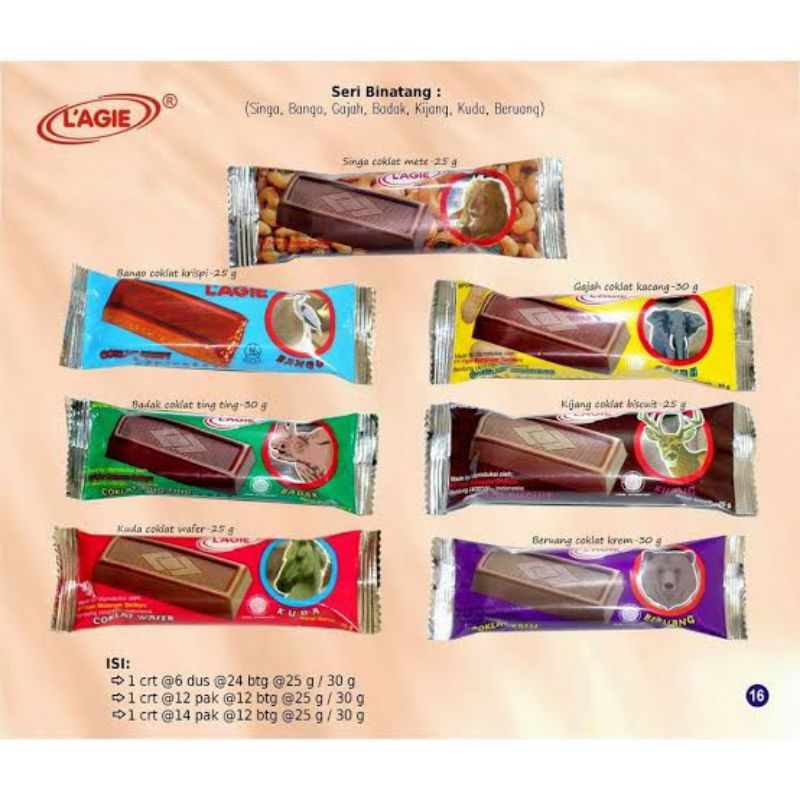 

L'AGIE COKLAT SERI BINATANG NETTO 27 GR